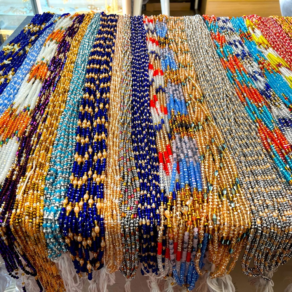 African Waist beads multi colors 46 inches one for $10